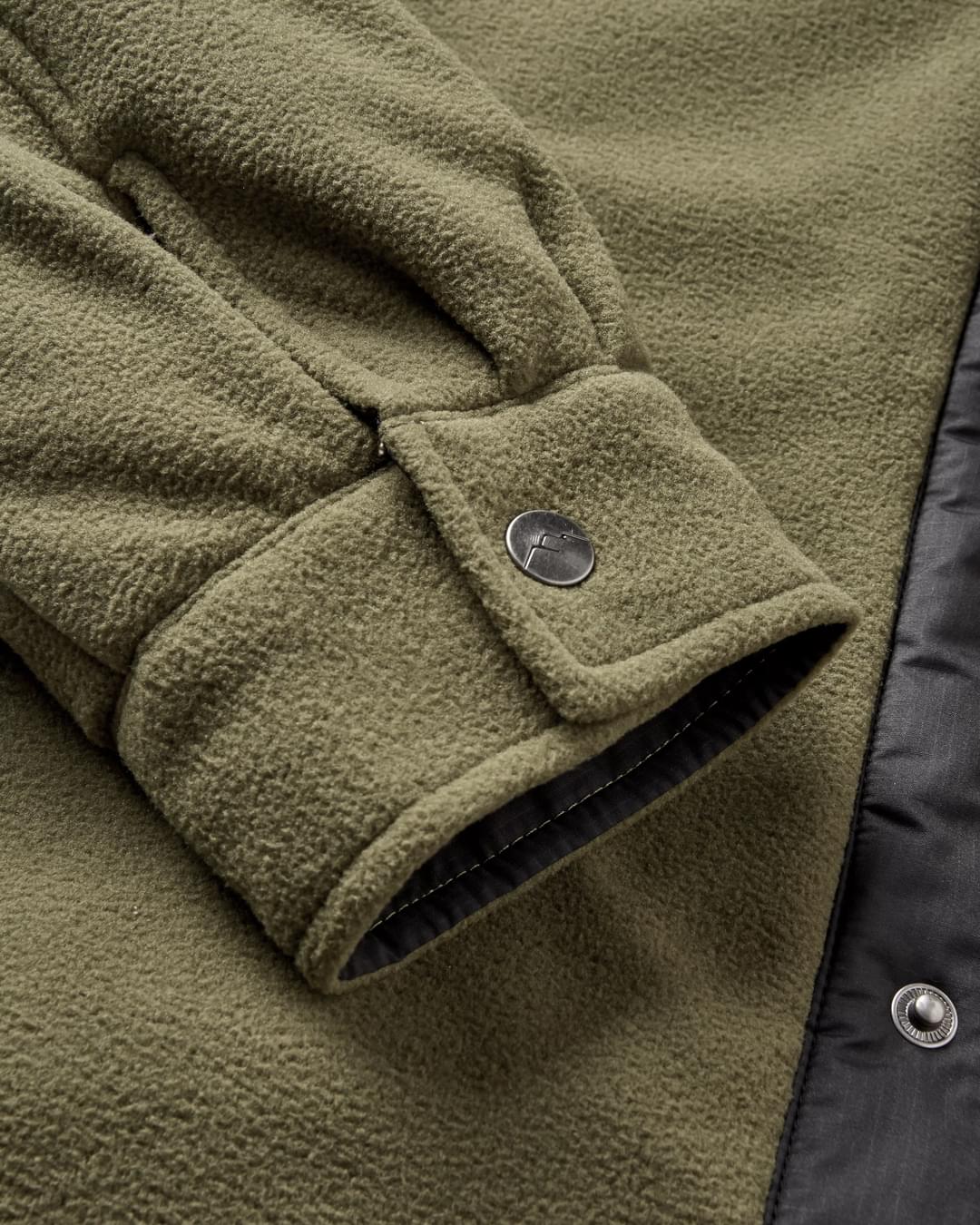 Firelight Sherpa Lined Overshirt - Khaki