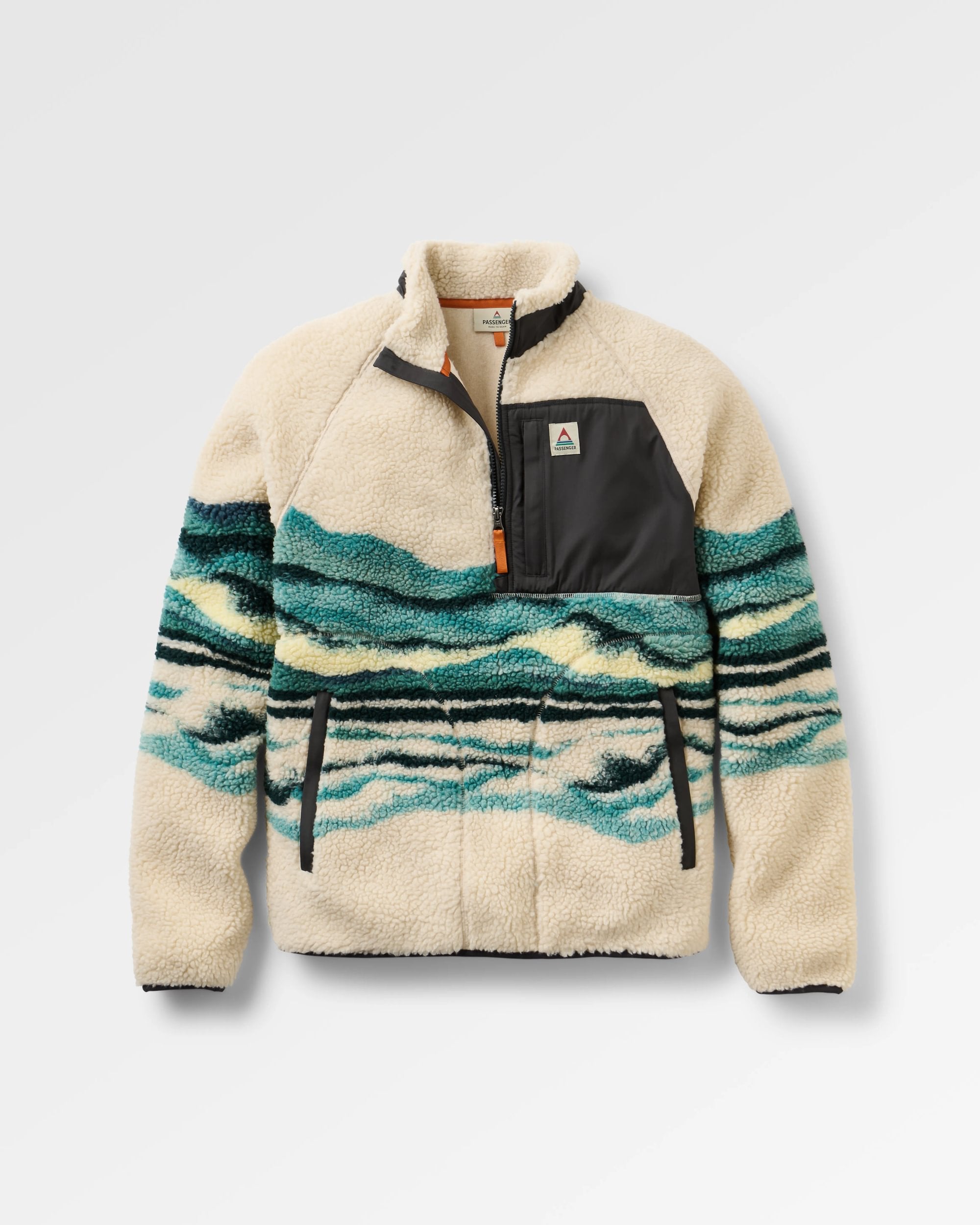 Offroad Recycled Sherpa 1/2 Zip Fleece 2.0 - Reflection Birch - Flatlay