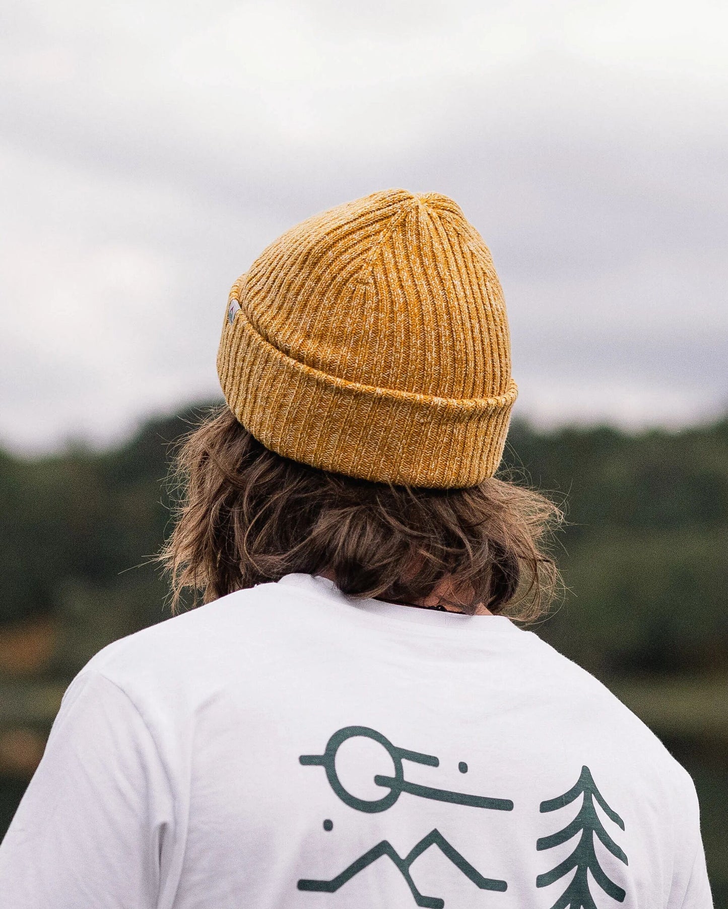 Male_Fisherman Marl Beanie - Mustard Yellow