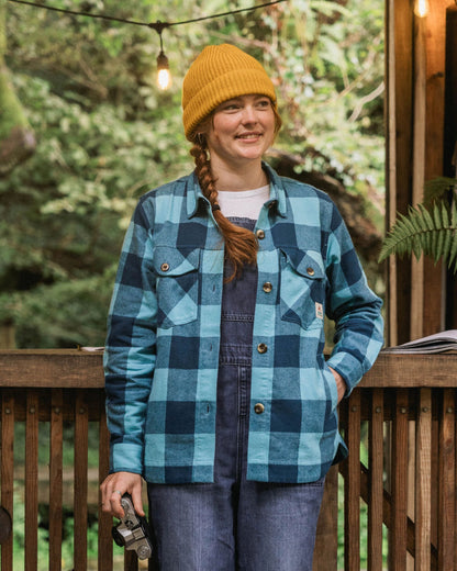 Stella Organic Cotton LS Shirt - Retro Blue Check  - Lifestyle