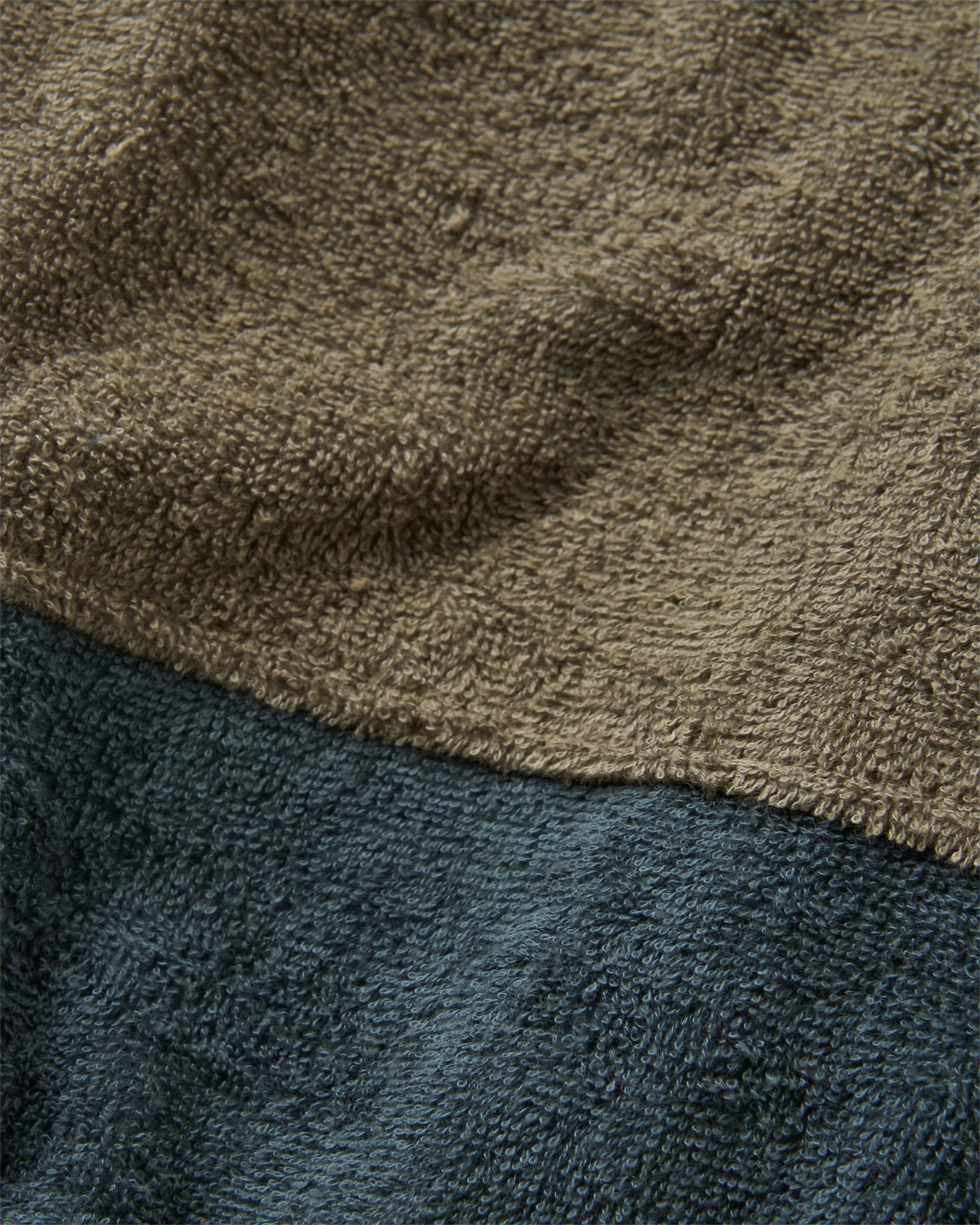 Shoreline Cotton Towel Poncho - Dusty Olive/Charcoal - Flatlay