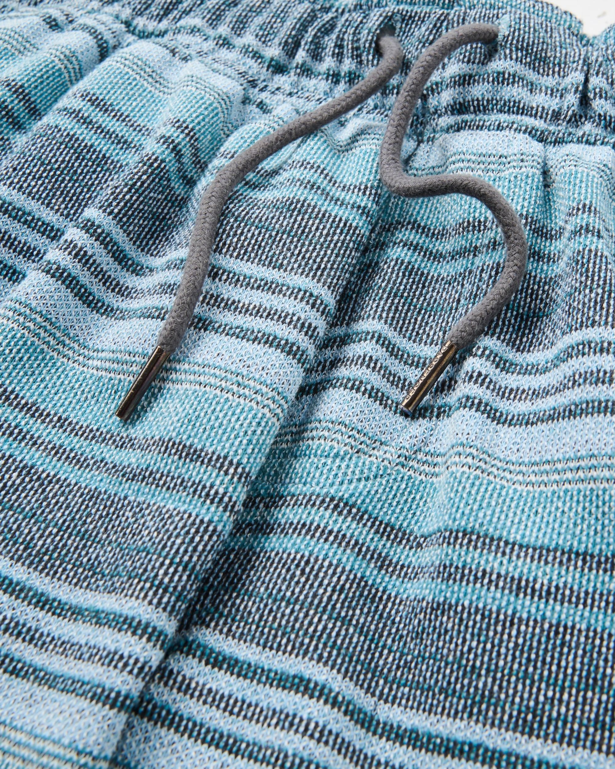 Lagoon Loopback Short - Multi Blue Stripe - Flatlay