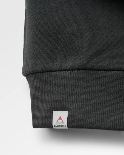 Pebble Organic Cotton Relaxed Fit Sweatshirt - Faded Black - Flatlay