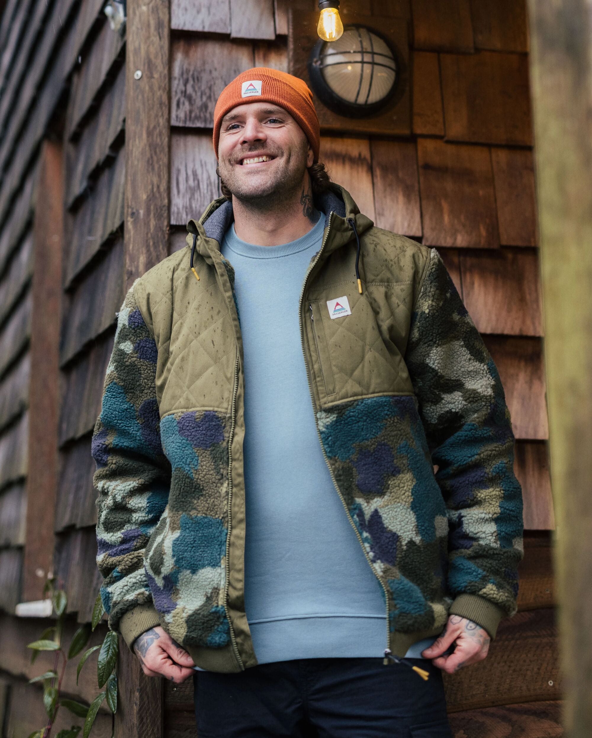 Adventure 2.0 Recycled Deep-Pile Sherpa Fleece - Alpine Camo Khaki - Lifestyle