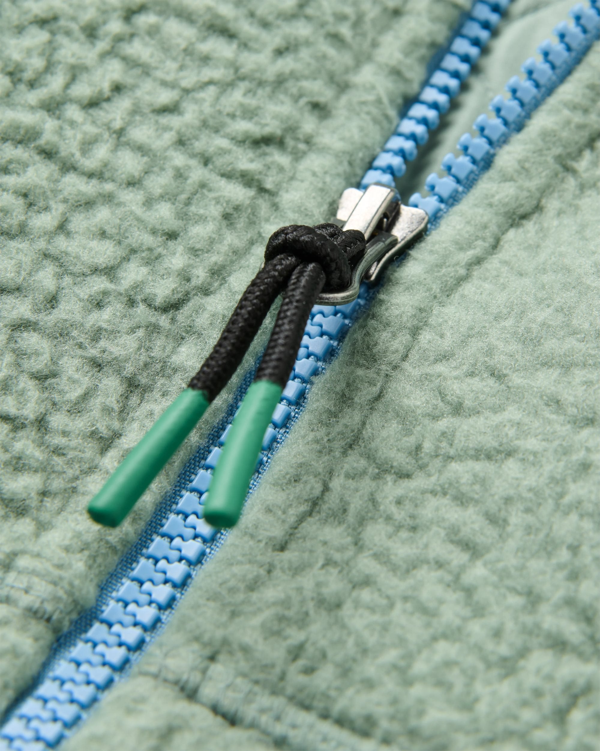 North Coast Full Zip Sherpa Fleece - Pistachio - Flatlay