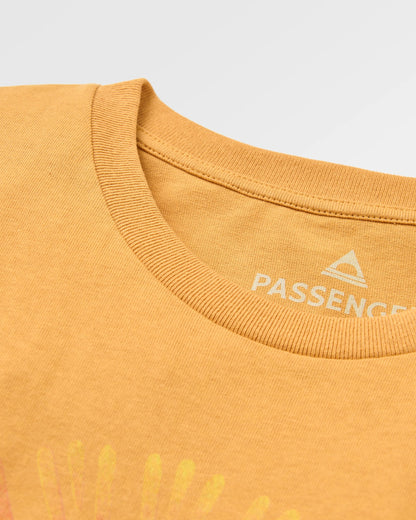 Shutter Recycled Cotton T-Shirt - Spruce Yellow - Flatlay