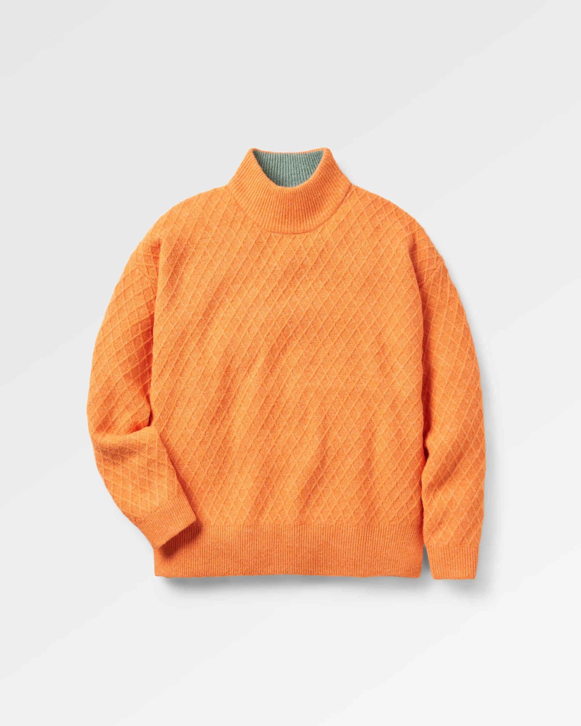 Hinterland Recycled Knitted Jumper - Apricot - Flatlay