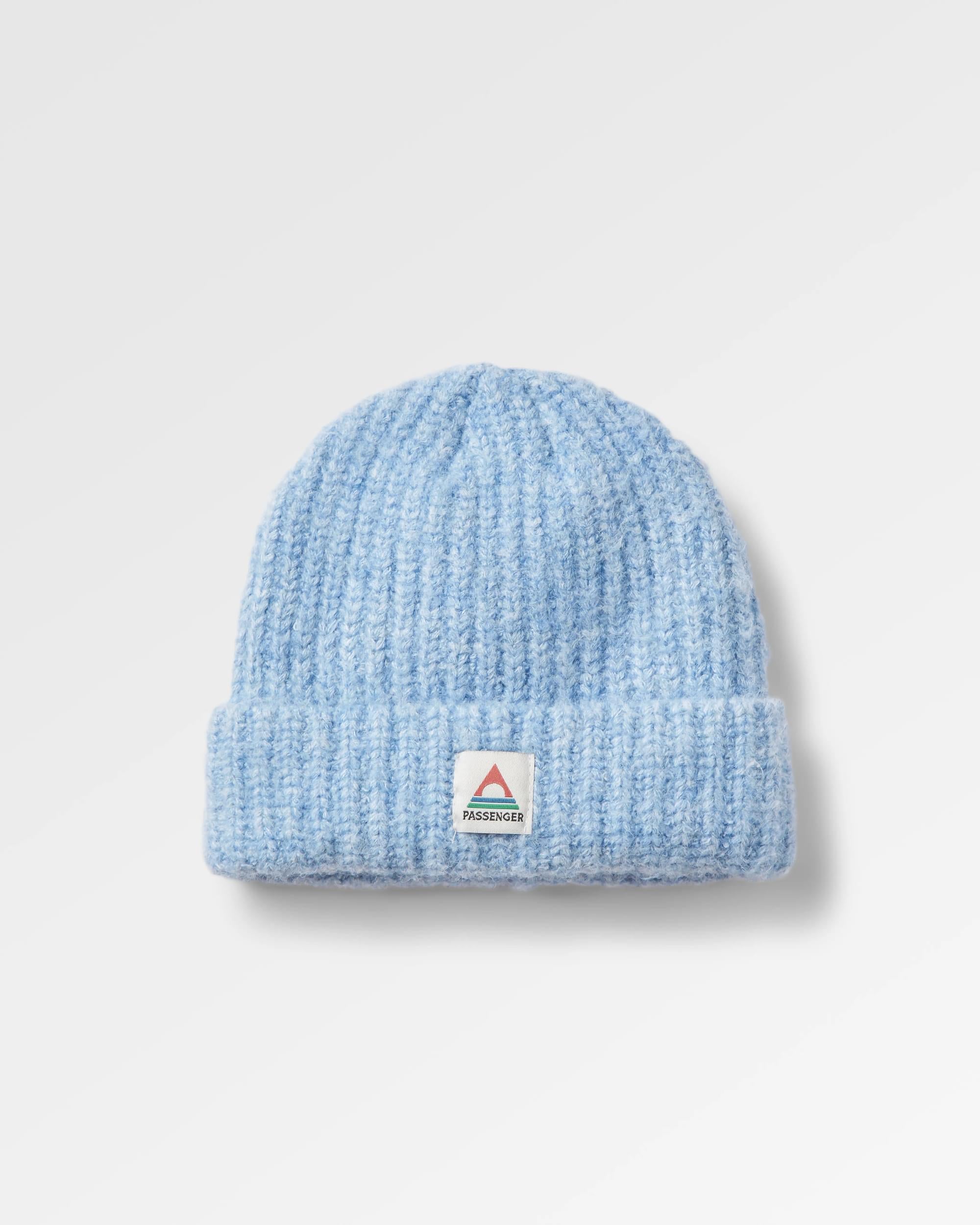 Redwood Fleece Lined Recycled Beanie - Blue Fog - Flatlay