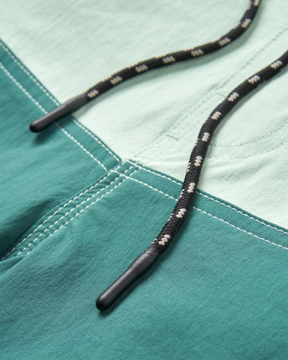 Cutback Recycled Boardshort - Spearmint/Deep Ocean - Flatlay