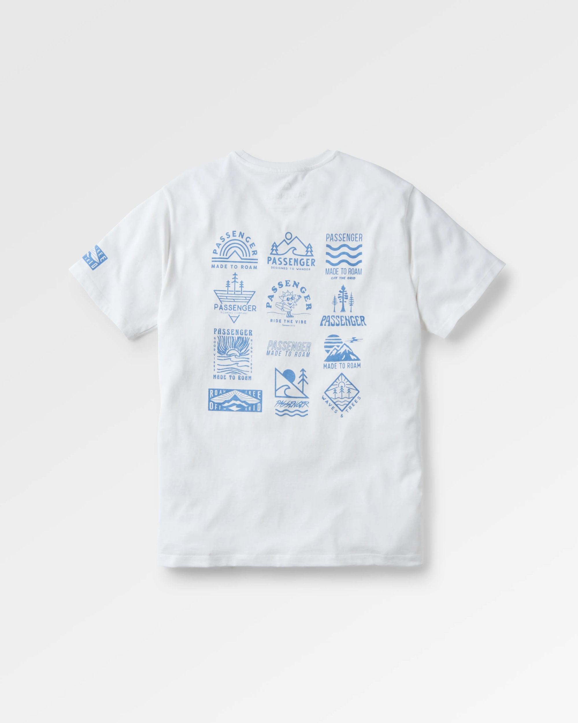 Icon Recycled Cotton T-Shirt - White - Flatlay