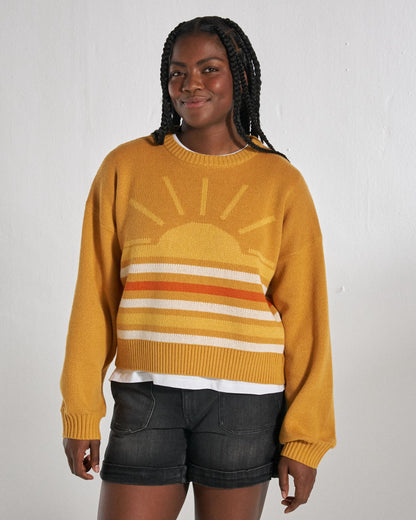 Dawner Knitted Jumper - Spruce Yellow - Studio Model