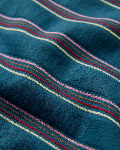 Retro Vibes Vest  - Dark Denim Stripe - Flatlay