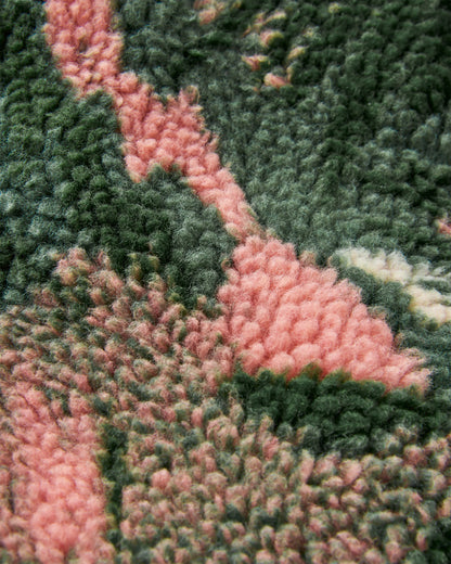 Clover Recycled Cotton-Lined Sherpa Fleece - Abstract Mountain Fir Tree