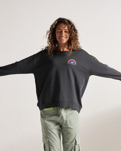 Papercut Recycled Sweatshirt - Black - Studio Model