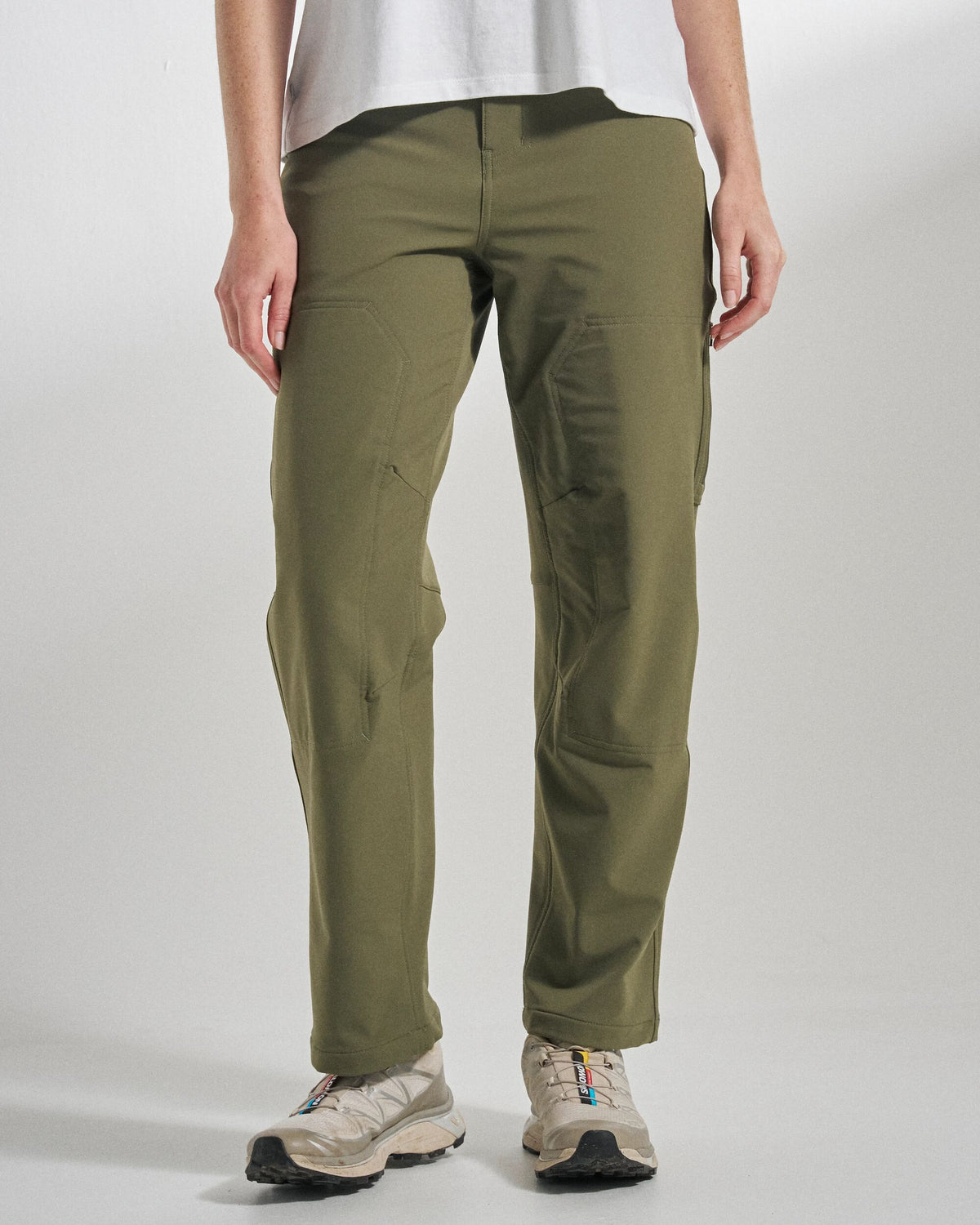 Jasper Outdoor Hybrid Trouser - Dusty Olive - Studio Model