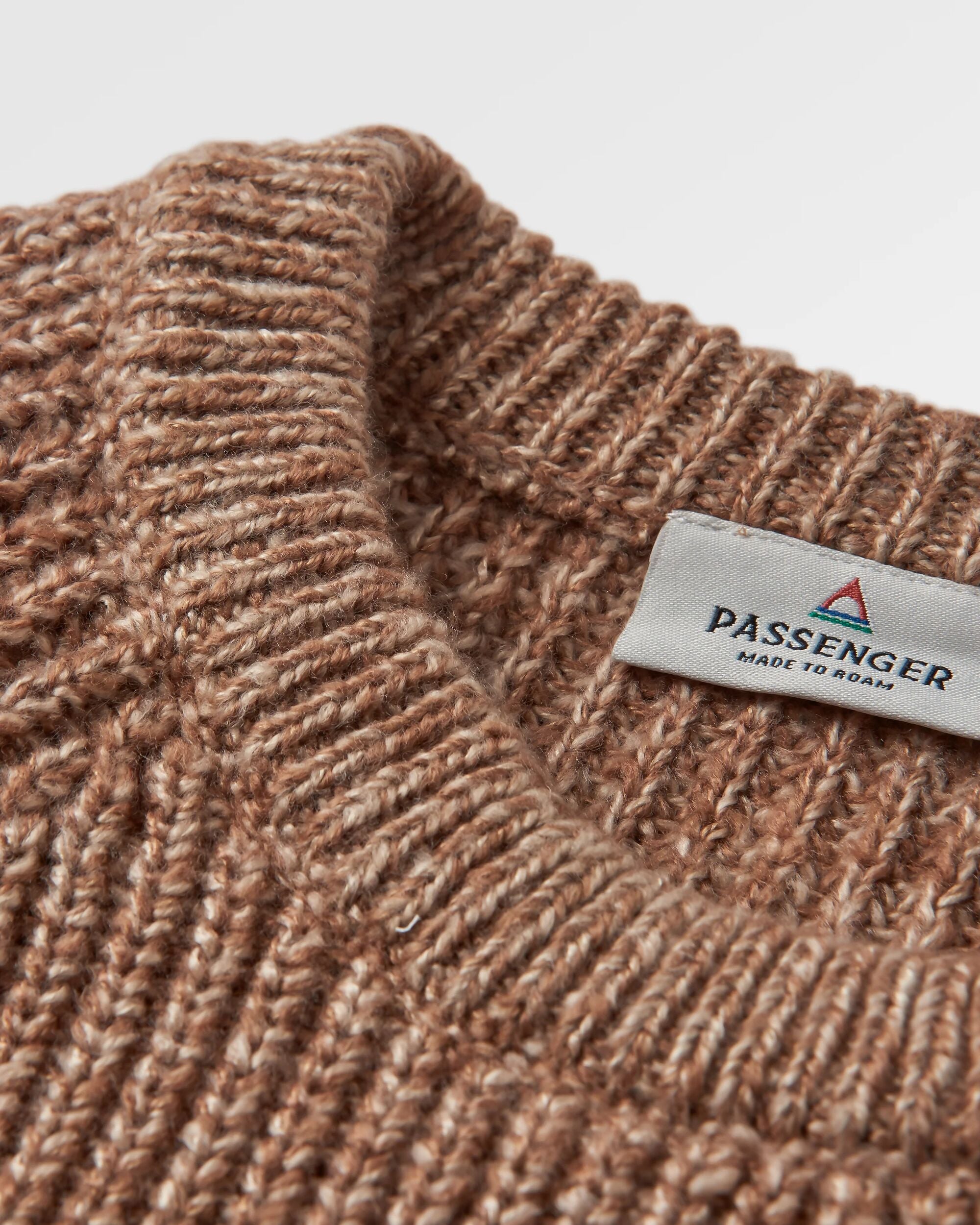 Fog Recycled Knitted Jumper - Stone - Flatlay