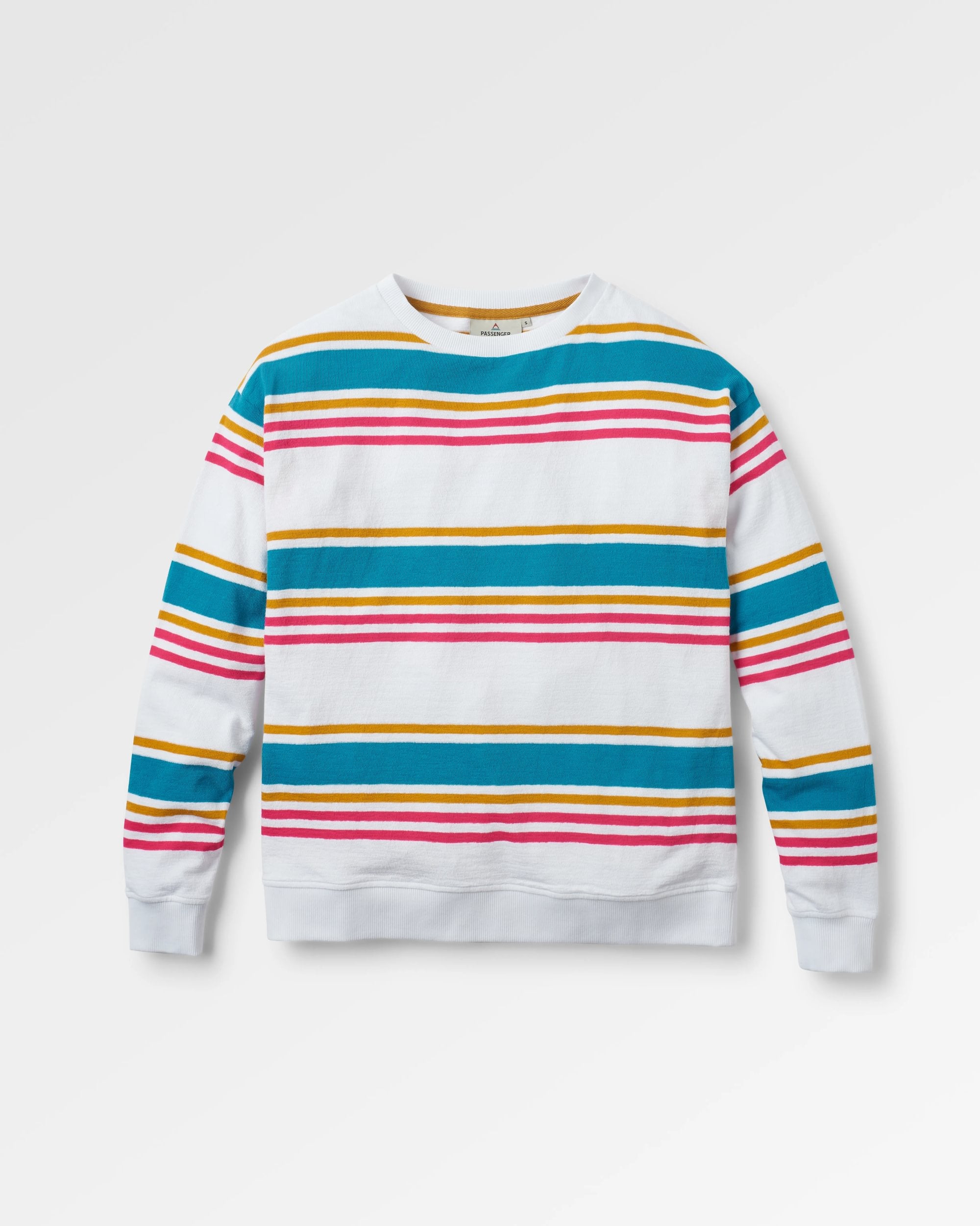 Graceful Textured LS Top - Multi Stripe - Flatlay