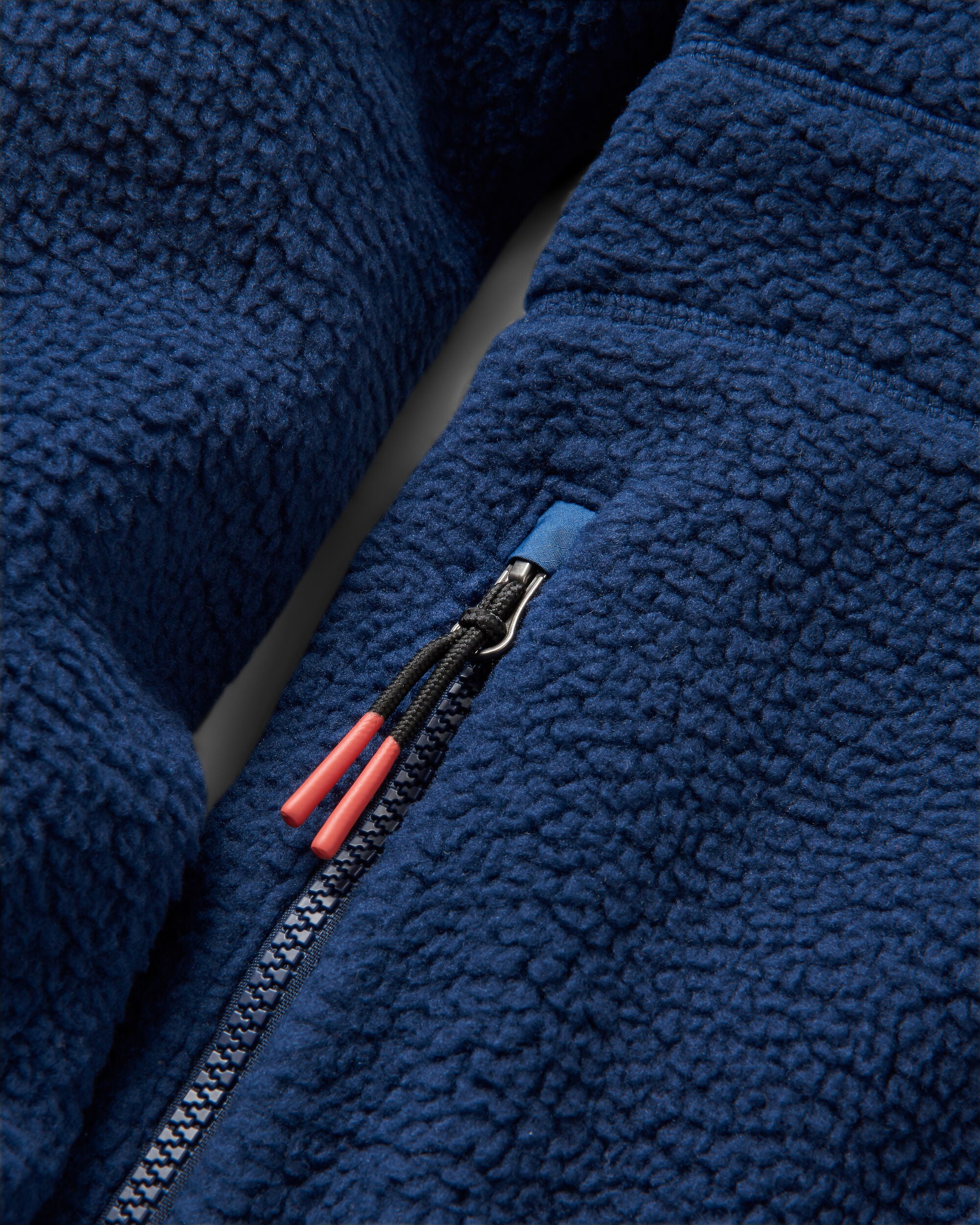 Ventura 1/2 Zip Recycled Sherpa Fleece - Rich Navy - Flatlay
