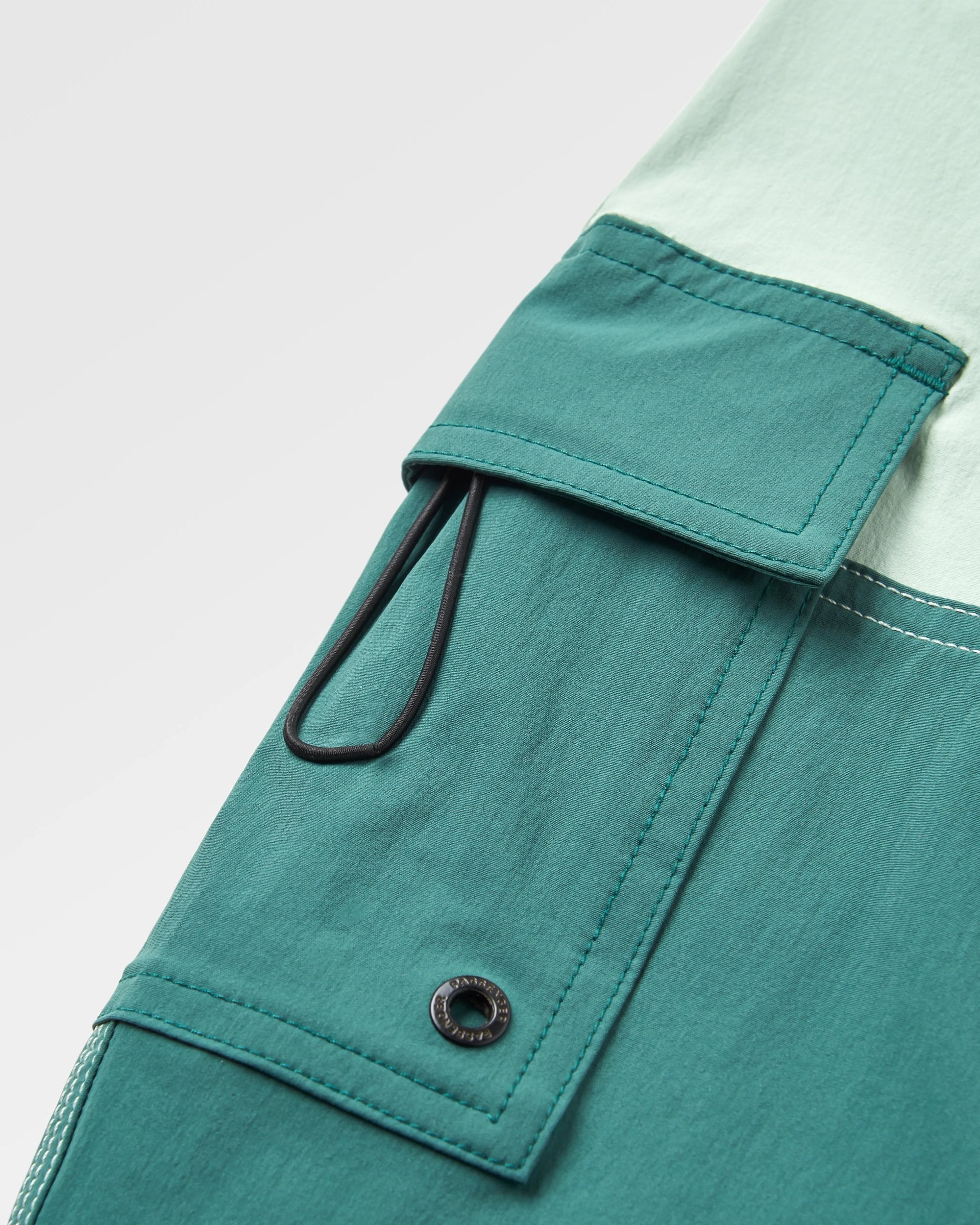 Cutback Recycled Boardshort - Spearmint/Deep Ocean - Flatlay
