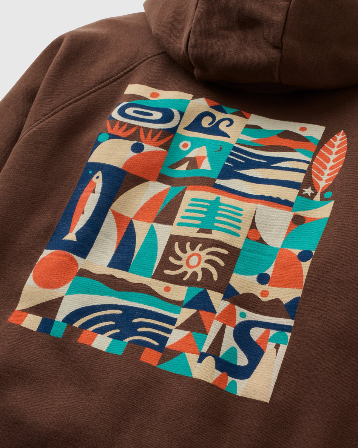 Lost On Purpose Relaxed Fit Hoodie - Chestnut - Flatlay