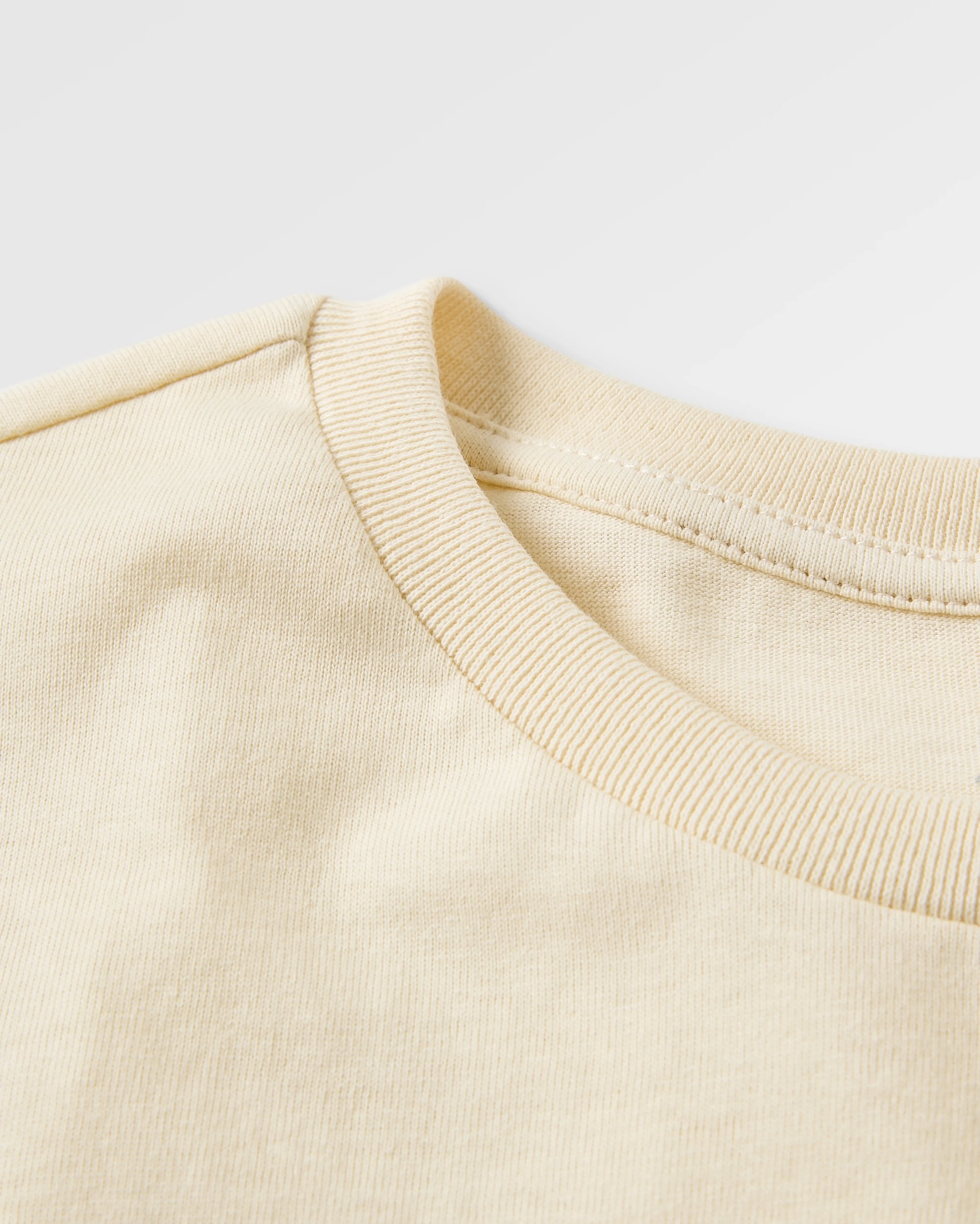 Patches Recycled Cotton T-Shirt - Birch - Flatlay