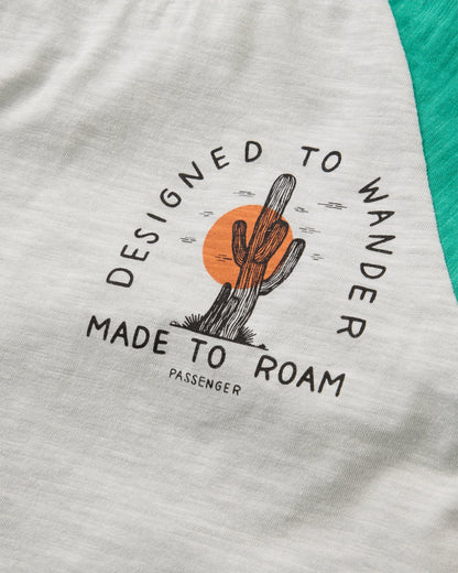 Explore Raglan T-Shirt - Light Grey Marl - Flatlay