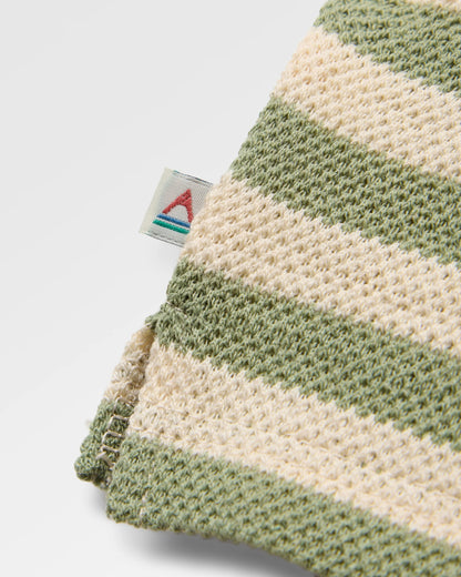 Panorama Striped LS T-Shirt - Stem Green - Flatlay