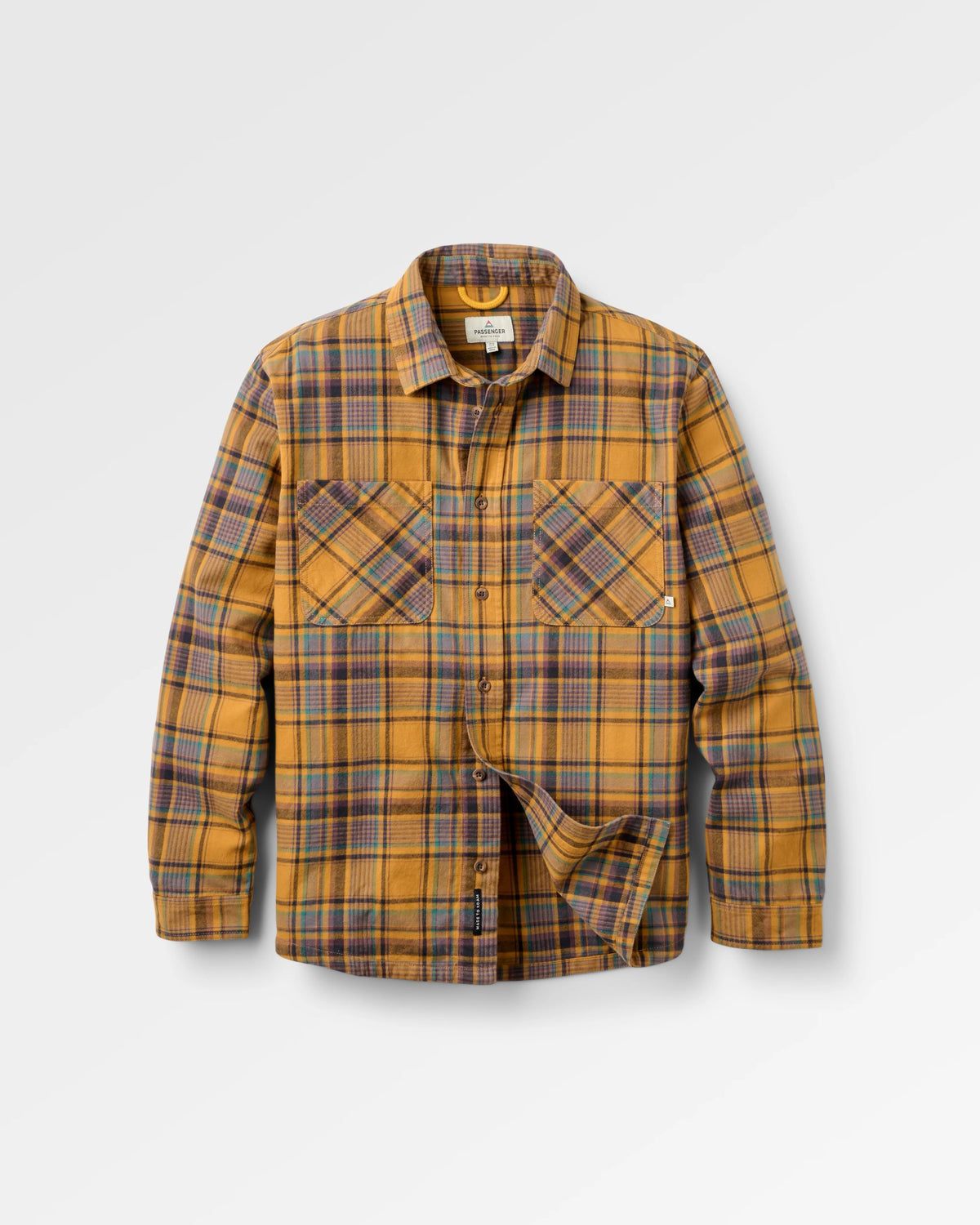 Backcountry Flannel Check Shirt - Dusty Ochre Check - Flatlay