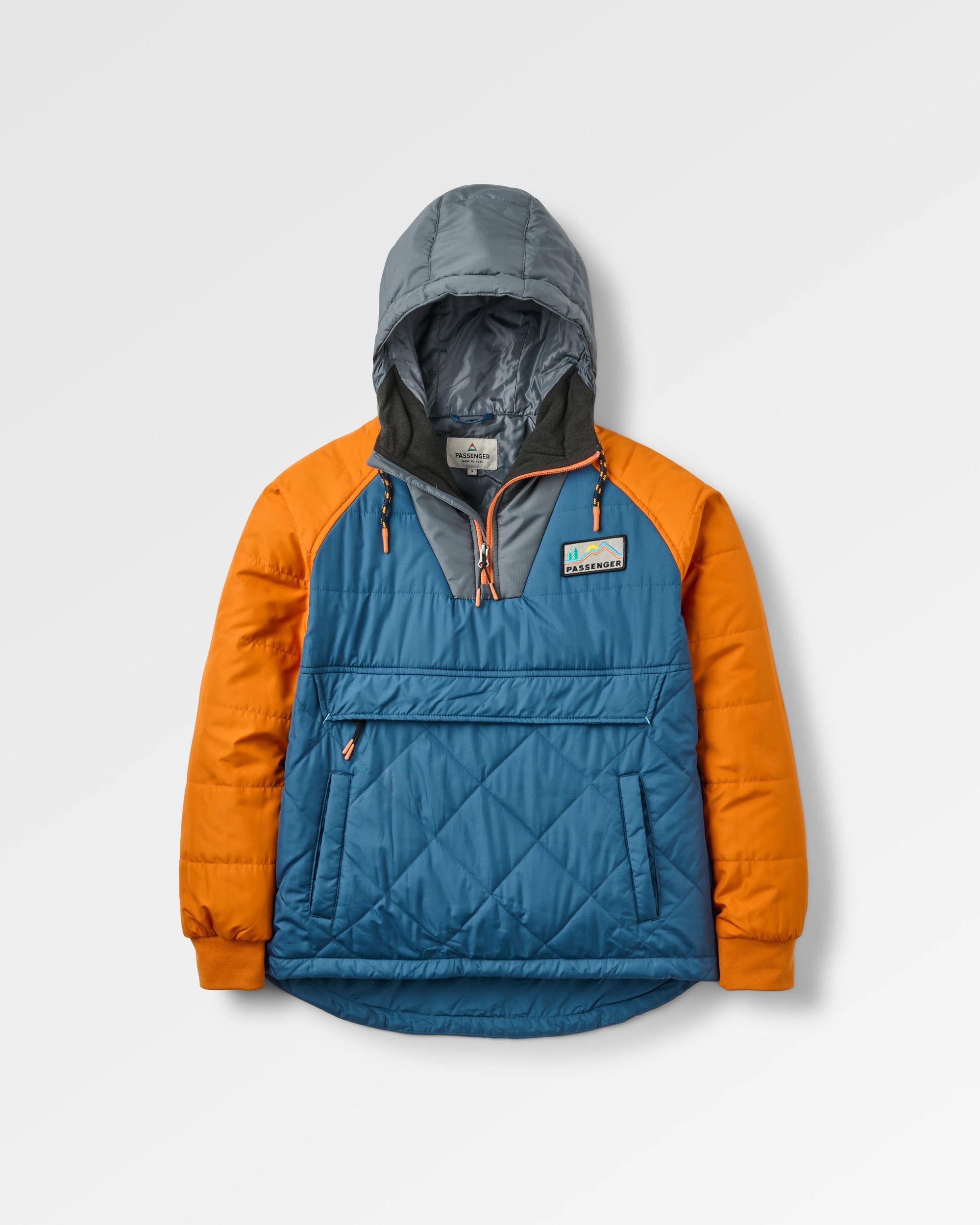 Ocean Recycled Insulated Anorak - Ensign Blue - Flatlay