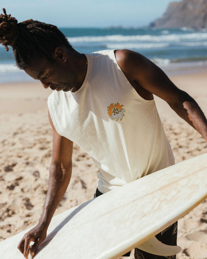 Dune Men's Recycled Cotton Vest - Birch - Lifestyle