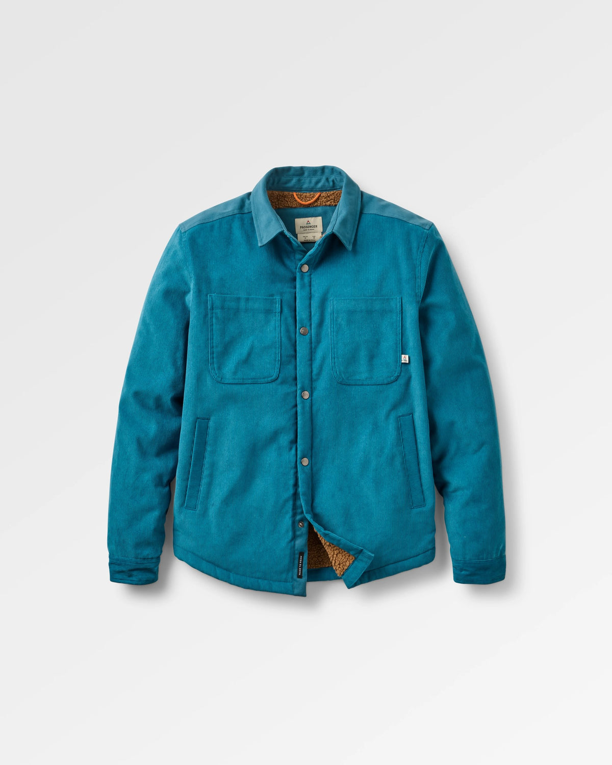 Kodiak Sherpa Lined Cord Overshirt - Blue Steel - Flatlay