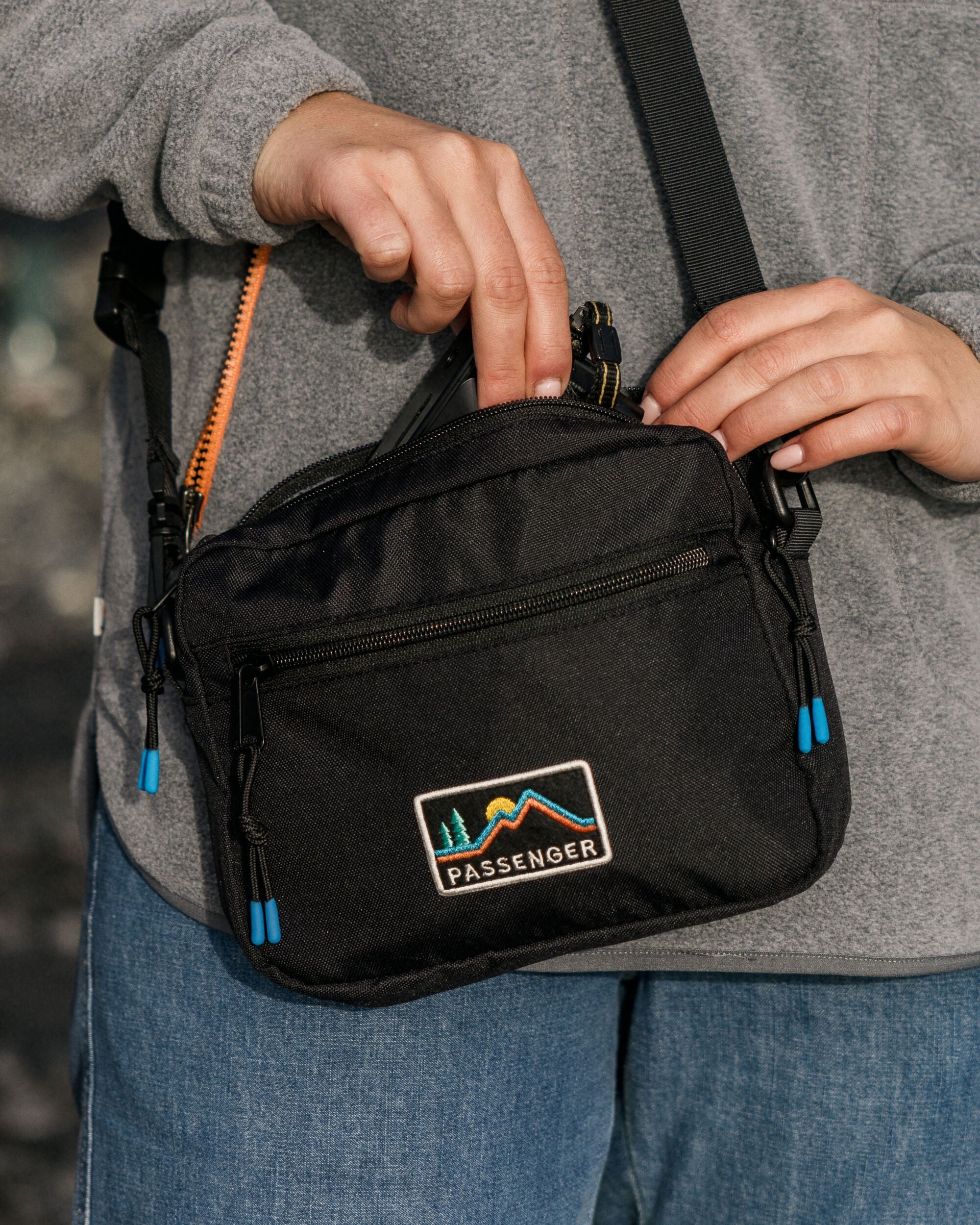 Mainland Recycled Hip Pack - Black - Lifestyle - Female