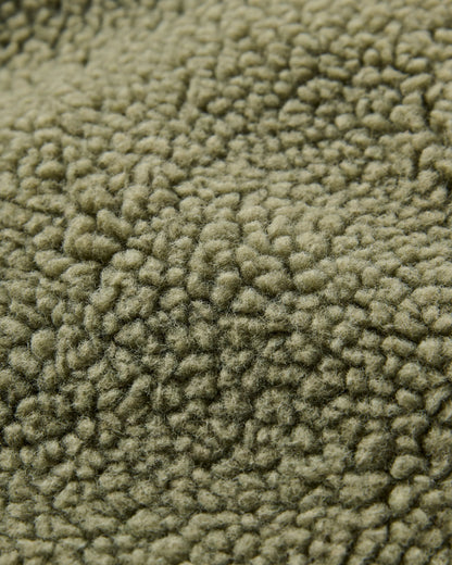 Tawny Recycled Deep-Pile Sherpa Fleece - Dusty Olive - Flatlay