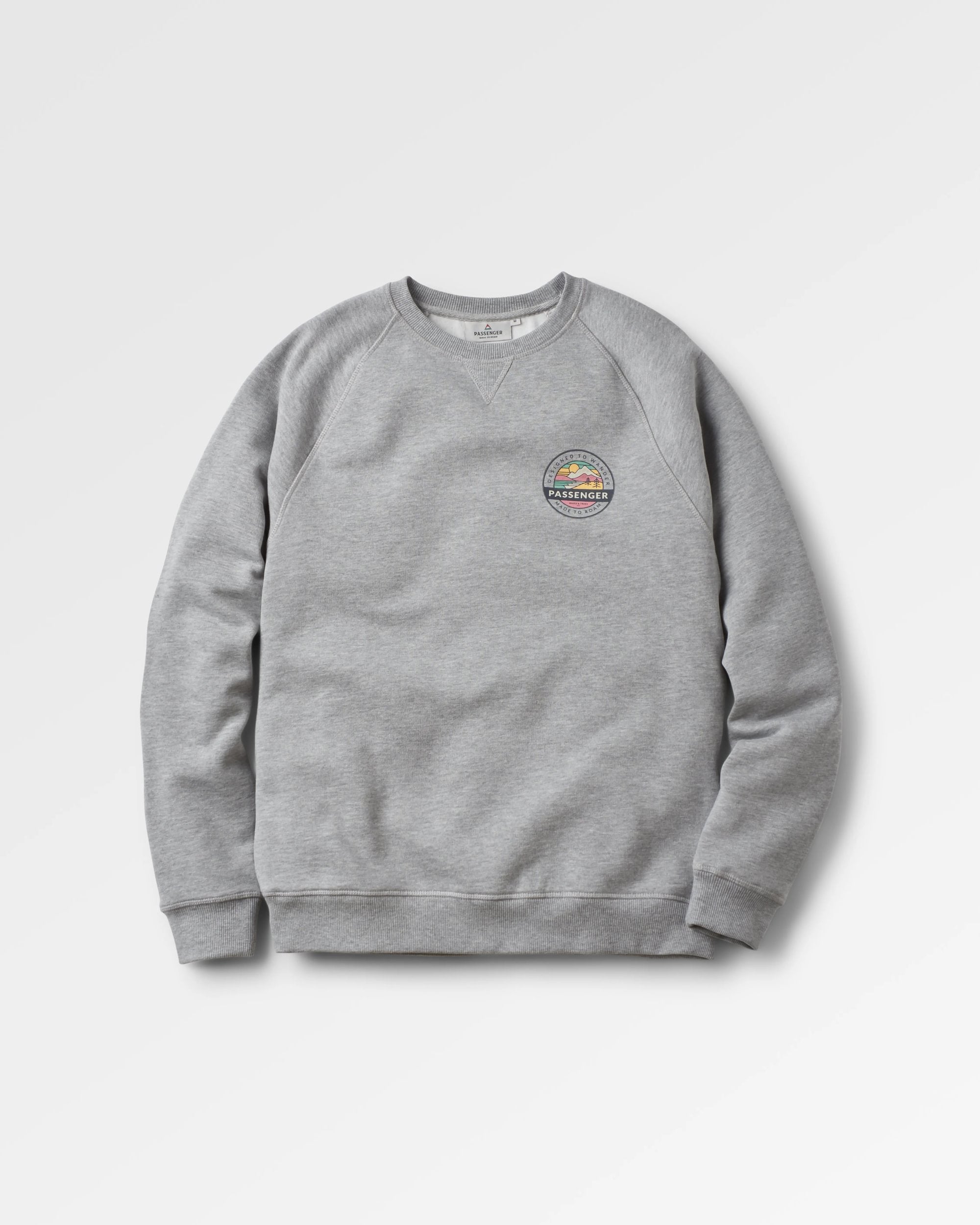 Odyssey Organic Cotton Sweatshirt - Mid Grey Marl - Flatlay
