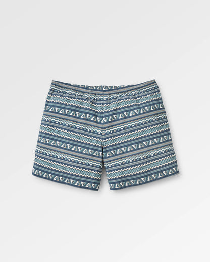Flaris NetPlus® All Purpose Short - Geo Stripe Dark Denim - Flatlay