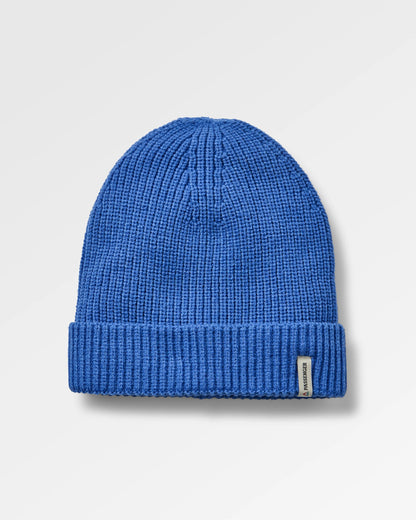 Compass Recycled Beanie - Electric Blue - Flatlay