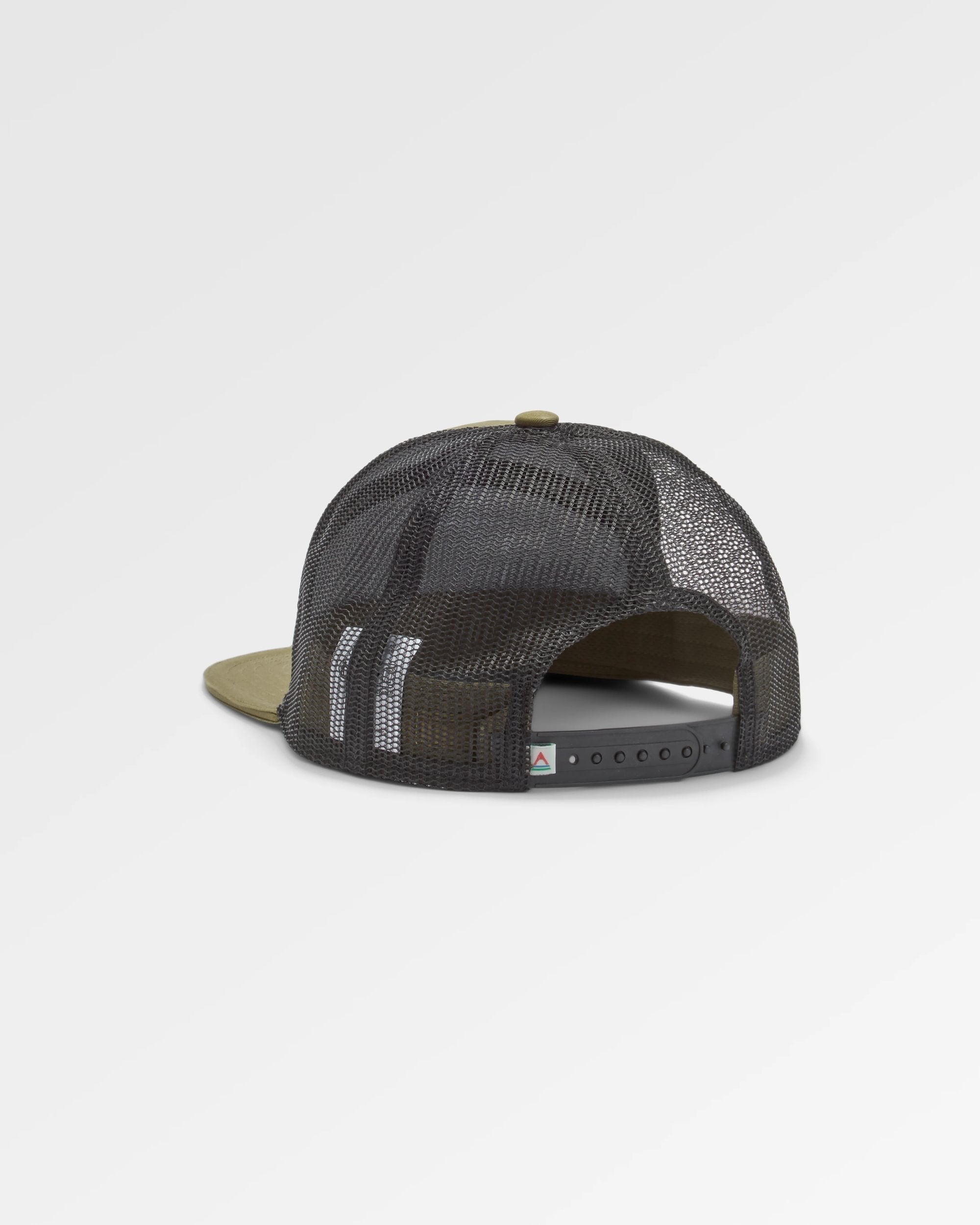 Roamer 7 Panel Organic Cotton Trucker Cap - Khaki - Flatlay