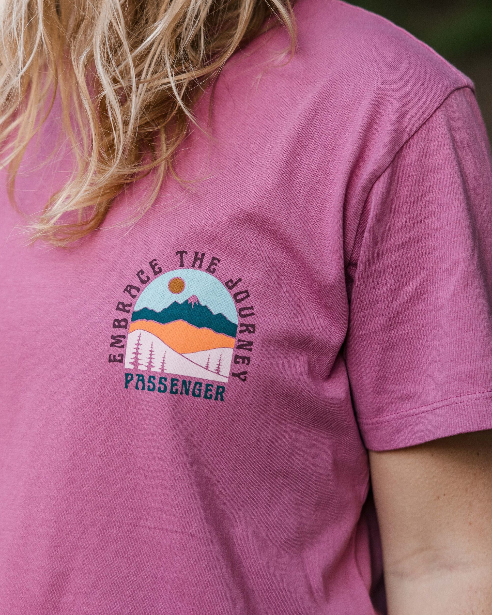 Outlook Recycled Cotton T-Shirt - Mauve Haze - Lifestyle