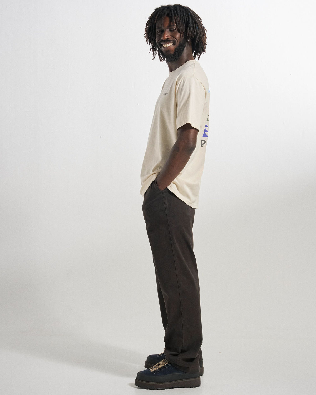 Drifter Twill Relaxed Fit Trouser - Espresso - Studio Model