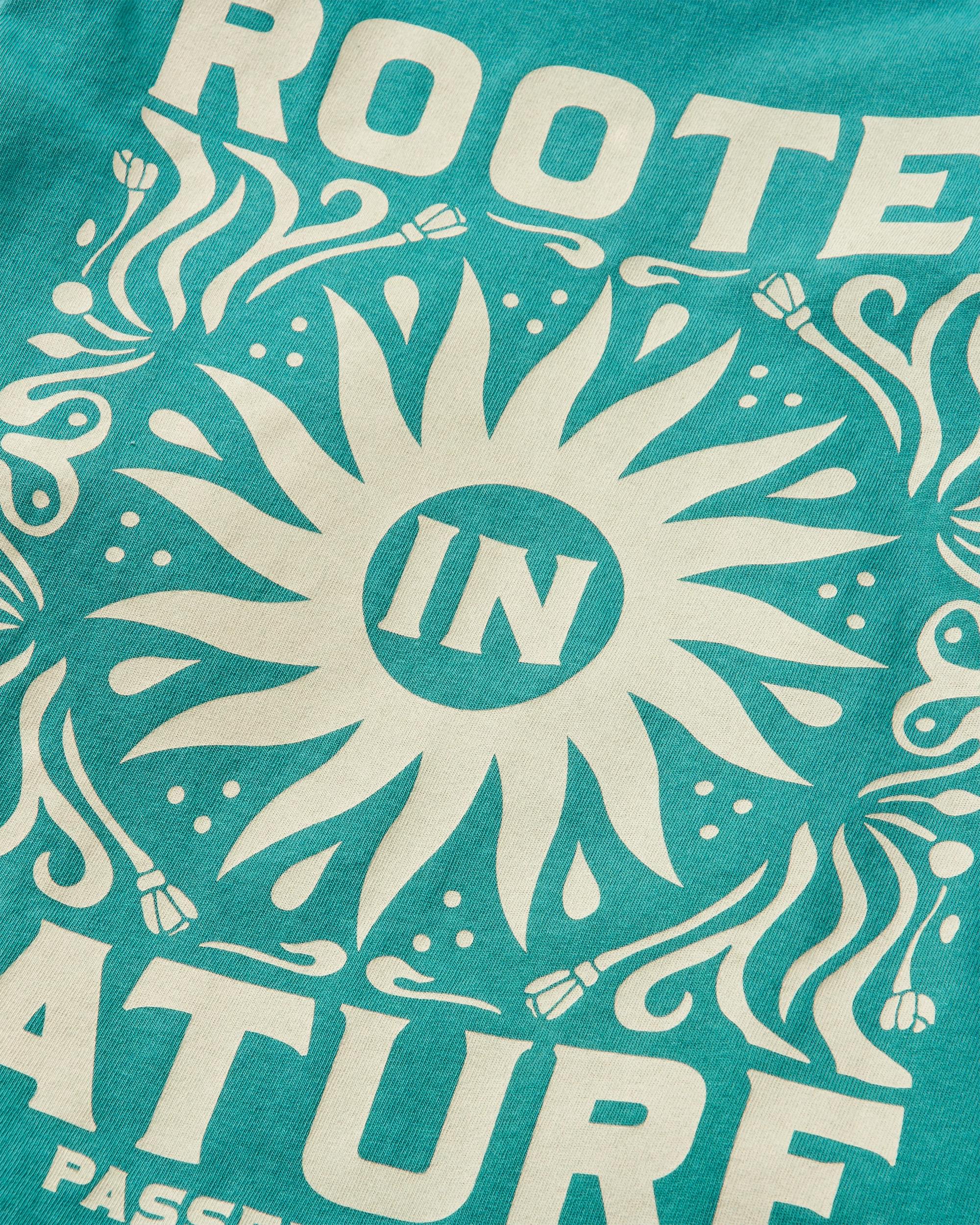 Rooted In Nature LS T-Shirt - Blue Sea - Flatlay