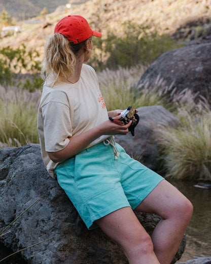 Avian Organic Cord Short - Aqua - Lifestyle