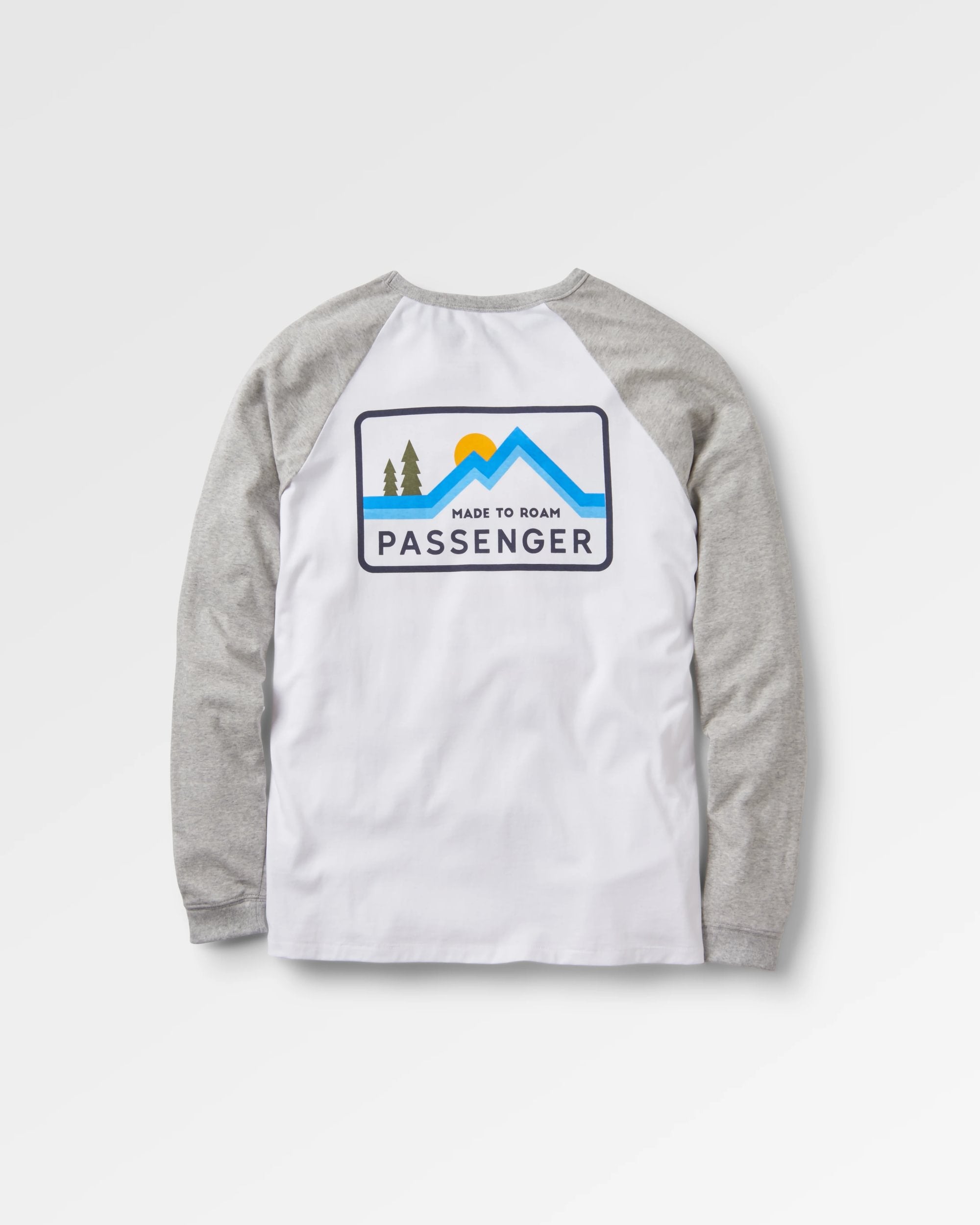 Made To Roam Recycled LS T-Shirt - White - Flatlay