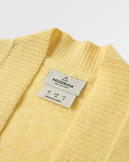 Scenic 'Light' Long Knitted Cardigan - Scenic Yellow - Flatlay