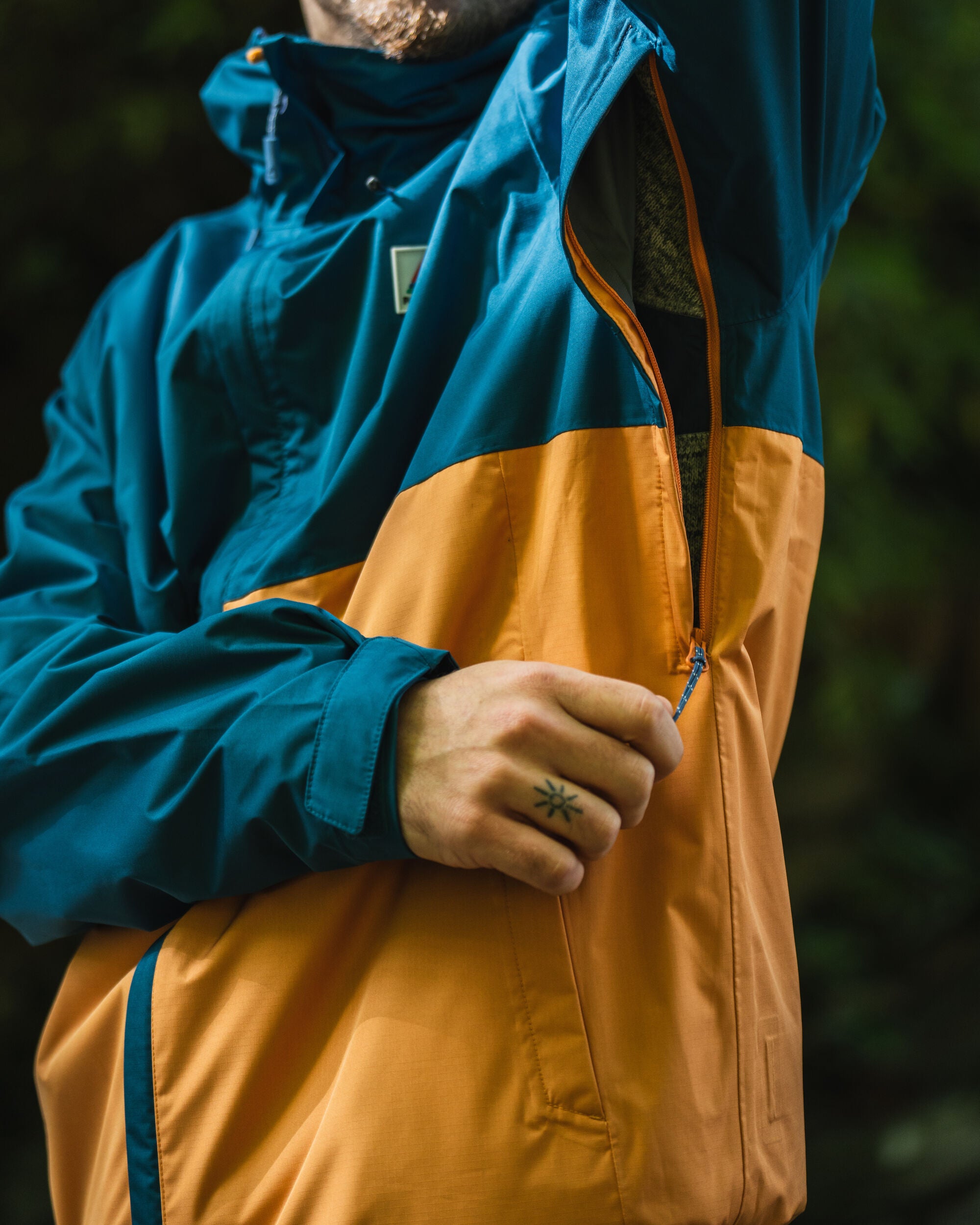 Season Water Resistant Recycled Jacket - Corsair Blue/ Apricot - Lifestyle