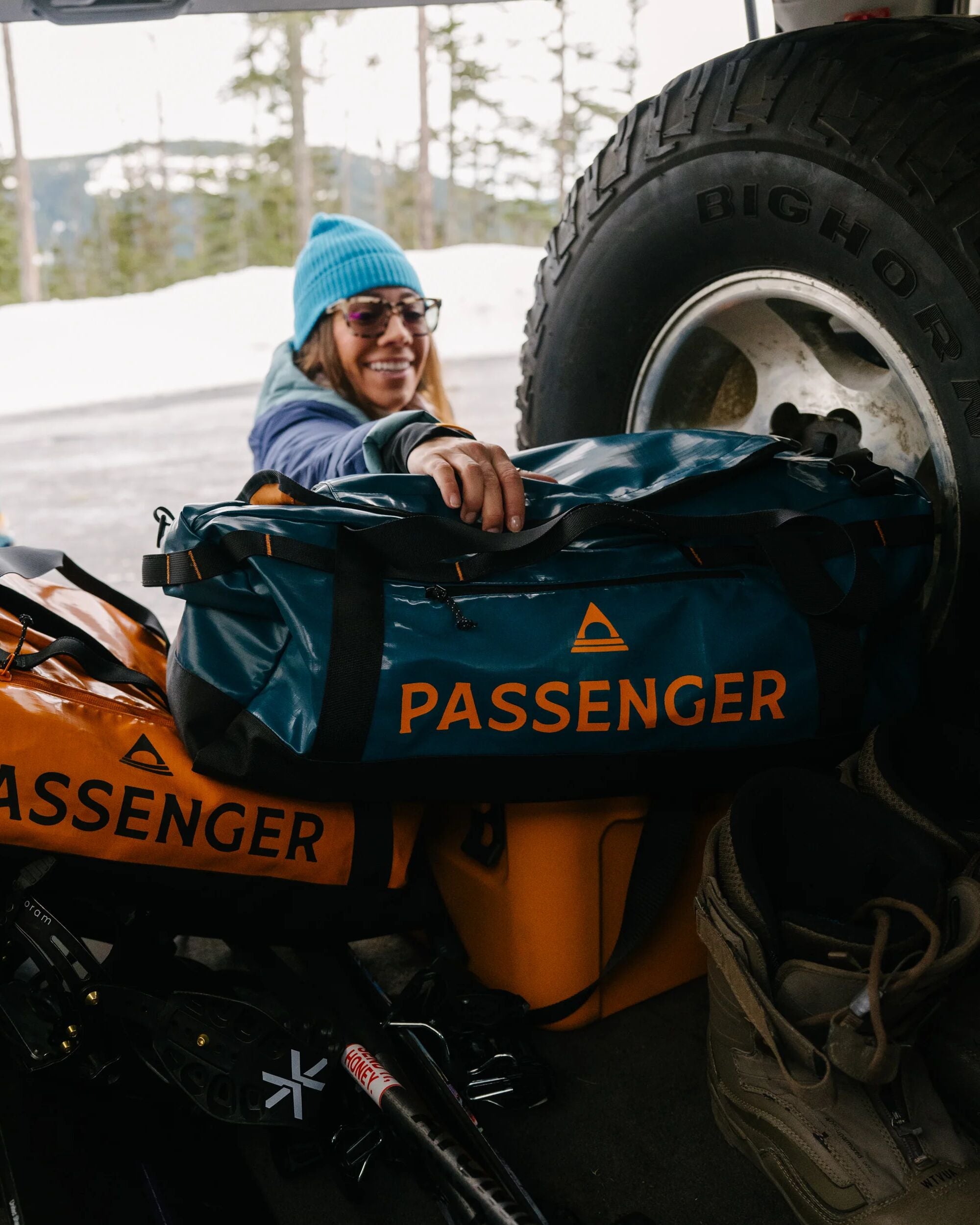 Roamer Recycled 60L Duffel Bag - Tidal Blue - Lifestyle - Female