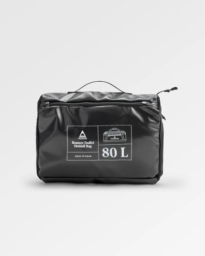 Roamer Recycled 80L Duffel Bag - Phantom Black - Flatlay