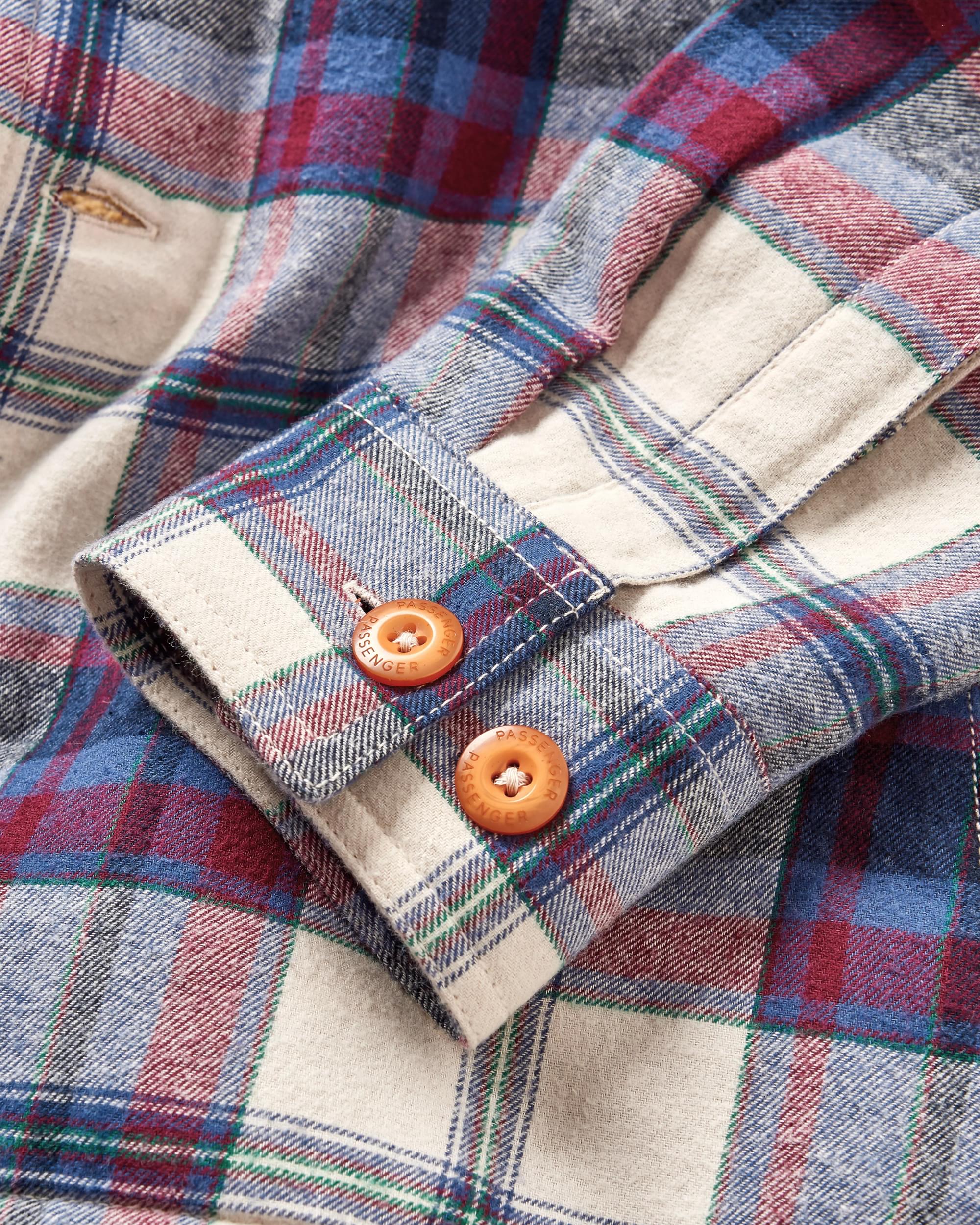 Freestyle Sherpa-Lined Overshirt - Vintage White - Flatlay