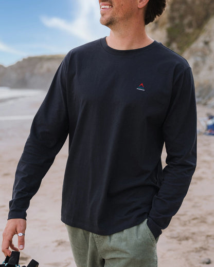 Classic Logo Recycled Cotton LS T-Shirt - Black - Lifestyle