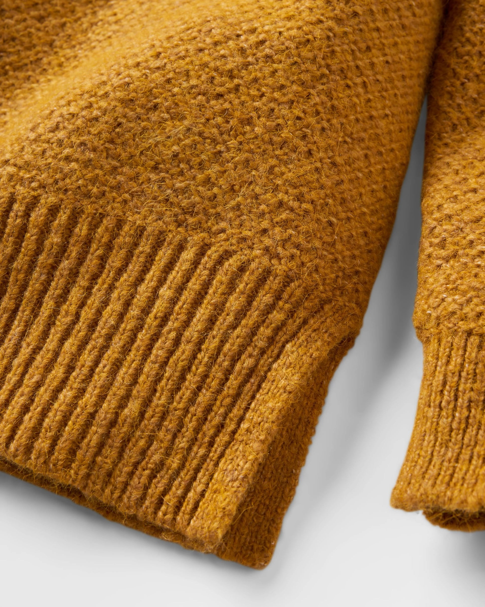 Cove Recycled Knitted Jumper - Amber Gold