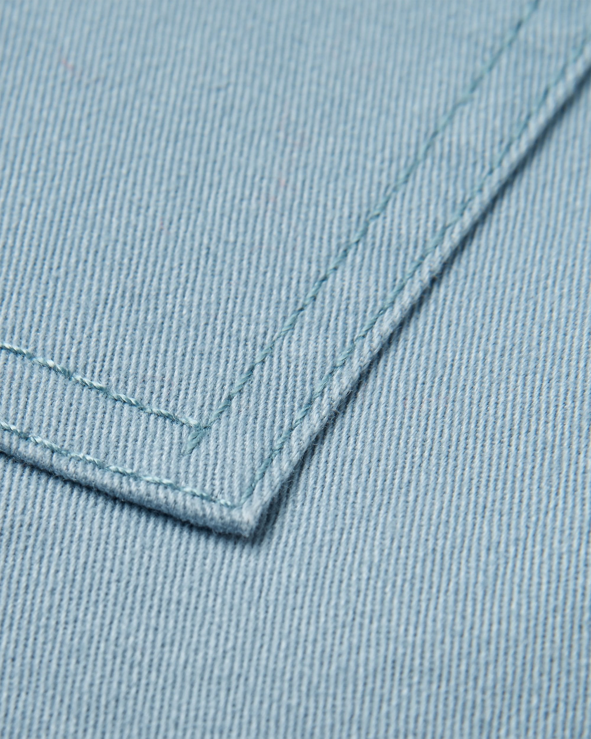 Carriso Organic Cotton Short - Faded Denim - Flatlay